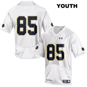 Notre Dame Fighting Irish Youth George Takacs #85 White Under Armour No Name Authentic Stitched College NCAA Football Jersey FJO4199IL